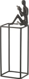 J-Line decoratie Figuur Boek Op Kubus - aluminium - zwart