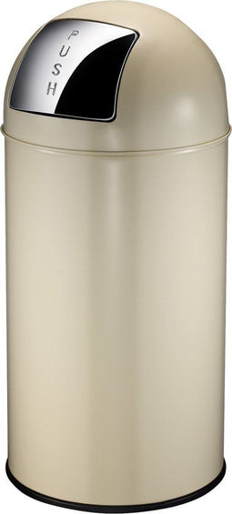 EKO Pushcan - Prullenbak 40 liter - Staal - Crème