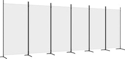 vidaXL - Kamerscherm - met - 6 - panelen - 520x180 - cm - stof - wit