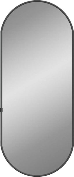 vidaXL - Wandspiegel - 60x25 - cm - ovaal - zwart