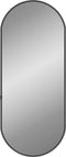 vidaXL - Wandspiegel - 60x25 - cm - ovaal - zwart