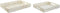 Set van trays DKD Home Decor Wit Parelmoer Bamboe 40 x 30 x 5 cm Mediterrane (2 Stuks)