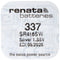 Renata 337 - Knopcelbatterij - 1.55 volt - 0.001 kg