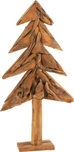 J-Line decoratie Boom Stukken - hout - naturel - large