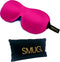 SMUG 3D Slaapmasker met Opbergzakje - 100% Verduisterend - Ergonomisch Oogmasker - Fel Roze