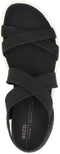 ECCO Flowt W - Platte sandalen - Voorgevormd voetbed - Zwart - Maat 38