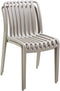 tectake® Alcudia - Tuinstoelen - Stapelbaar - Weerbestendig - Taupe (set van 2)