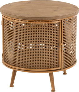 J-Line kast Rond - hout/metaal - bruin