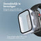 imoshion Screenprotector - Geschikt voor Apple Watch Series 7 / 8 / 9 - 45mm - Full Cover Hard Case / Beschermend Hoesje - Zilver