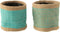 J-Line mand Rond + Band Jute - naturel/azuur - large - 2 stuks
