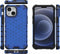 Lunso - Honinggraat Armor Backcover hoes - Geschikt voor iPhone 13 Mini - Blauw