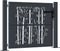 vidaXL - Poort - met - bamboe-ontwerp - 105x80 - cm - staal - antracietkleurig