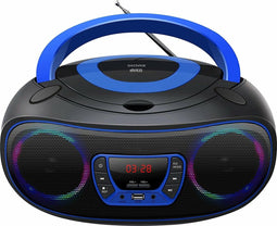 Denver TCL-212BT - Draagbare CD Speler met Bluetooth en FM Radio - Grijs/Blauw