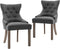 vidaXL - Eetkamerstoelen - 2 - st - stof - grijs