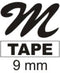Brother MK221BZ - Lettertape - 9 mm - zwart op wit (1 stuk)
