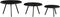 Salontafel Stijn set van 3 - Zwarte salontafel - Salontafel industrieel