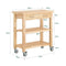SoBuy FKW24-N - Keukenwagen - 2 lades 2 opbergplanken - Houtkleur 80 x 90 x 40 cm