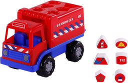 Cavallino Brandweervrachtwagen Vormenstoof met 6 Blokken, 26cm