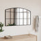 vidaXL - Wandspiegel - boog - 100x60 - cm - ijzer - zwart