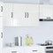 vidaXL - Keukenwandkast - Lucca - bewerkt - hout - hoogglans - wit