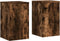 vidaXL - Plantenstandaards - 2 - st - 30x30x50 - cm - bewerkt - hout - gerookt - eiken
