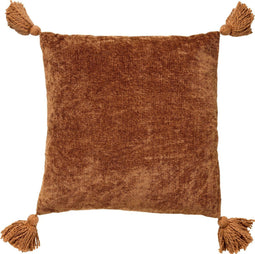 Dutch Decor NINO - Sierkussen van katoen 45x45 cm Tobacco Brown - bruin - Inclusief binnenkussen