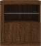 vidaXL - Dressoir - met - LED-verlichting - 60,5x37x67 - cm - bruin - eikenkleur