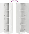 vidaXL - Hoge - kast - Wit - 35x39x168 - cm - Geengineerd - hout