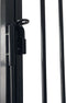 Metalen kachelscherm - 5-delig - 300 cm incl. poort - Zwart