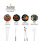 CuisiNoon® BBQ Accessoires set - BBQ set met spiezen prikvork spatel en knijptang - Inclusief GRATIS opberghoes (4 stuks)