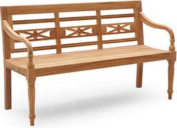 Teak Stationsbank - 190 cm