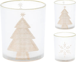 Tealight Holder 1O cm 2ass Desi