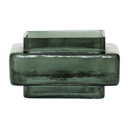 Tealight holder XL Isla Laurel Green / Recycled glass
