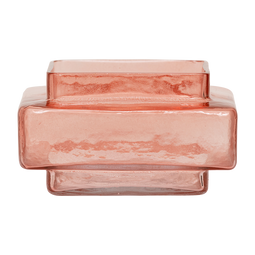 Tealight holder XL Isla Quartz Pink Pink / Recycled glass