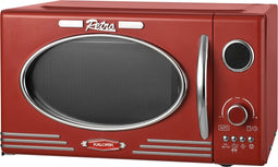 Team Kalorik MW 2500 R - Retro Microgolfoven met Grill - Vintage - 25L - 1000W - Rood