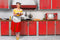Team Kalorik MW 2500 R - Retro Microgolfoven met Grill - Vintage - 25L - 1000W - Rood
