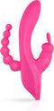 Teazers - Dubbele Rabbit Vibrator - Oplaadbaar - Waterproof - Vibrator met Driedubbele Stimulatie - Vibrators voor Vrouwen en Mannen - Sex Toys voor Vrouwen - Vibrators - G-Spot Vibrator - Clitoris Stimulator - Buttplug Vibrator - Roze