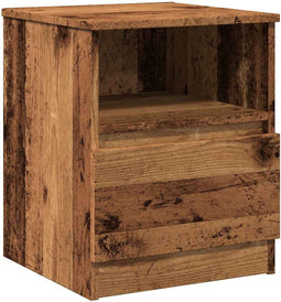 vidaXL - Nachtkastje - 40x40x50 - cm - bewerkt - hout - oud - houtkleurig