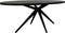 HSM Collection -Ovale eettafel - 200x100x76 - Zwart - Mangohout/metaal