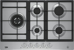 Beko HIAL 75325 SX NL - Inbouw gaskookplaat - 5 zones - Zwart/Roestvrijstaal