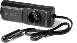 Technaxx TE21 Auto 12V spanningsomvormer met 2 USB poorten en 1 x 230V stopcontact max. 200W