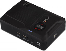 Technaxx TX-219 - 4 in 1 Multifunctionele Jumpstarter, Acculader, Compressor en Powerbank - 14000mAh batterij - LED lamp - 3.5Bar Compressor - USB uitgangen - Zwart