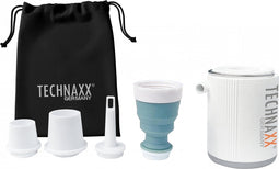 Technaxx TX-261 Mini Batterij Krachtige Luchtpomp - 1360 mAh - LED Campingverlichting - Draagbaar