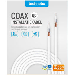 Technetix TN-COAX-IH100M Coaxkabel Coax - Coax 100 M Wit