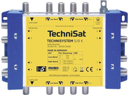 TechniSat Technisystem 5/8 K, Kaskade Satelliet multiswitch cascade Ingangen (satelliet): 5 (4 satelliet / 1 terrestris