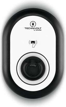 Technivolt 100 Laadstation van 11 kW met geïntegreerd laadstopcontact zwart