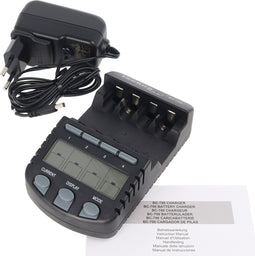 Technoline BC 700 batterijlader zwart met 4x eneloop HR-4UTG en AccuCell AkkuBox AAA