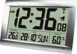 Technoline digitale wandklok XXL - WS 8009 - 407x270x43mm - zilver - TL-WS8009