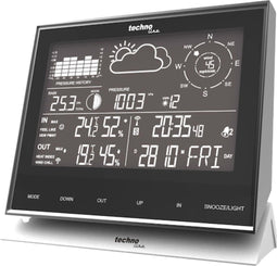 Technoline weerstation - WS 1700 - 138x153x53mm - alu/zwart - met 3 buitensensors 100m - TL-WS1700
