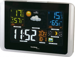 Technoline weerstation - WS 6442 - 175x123x25mm - zwart/zilver - met 1 buitensensor 30m - TL-WS6442